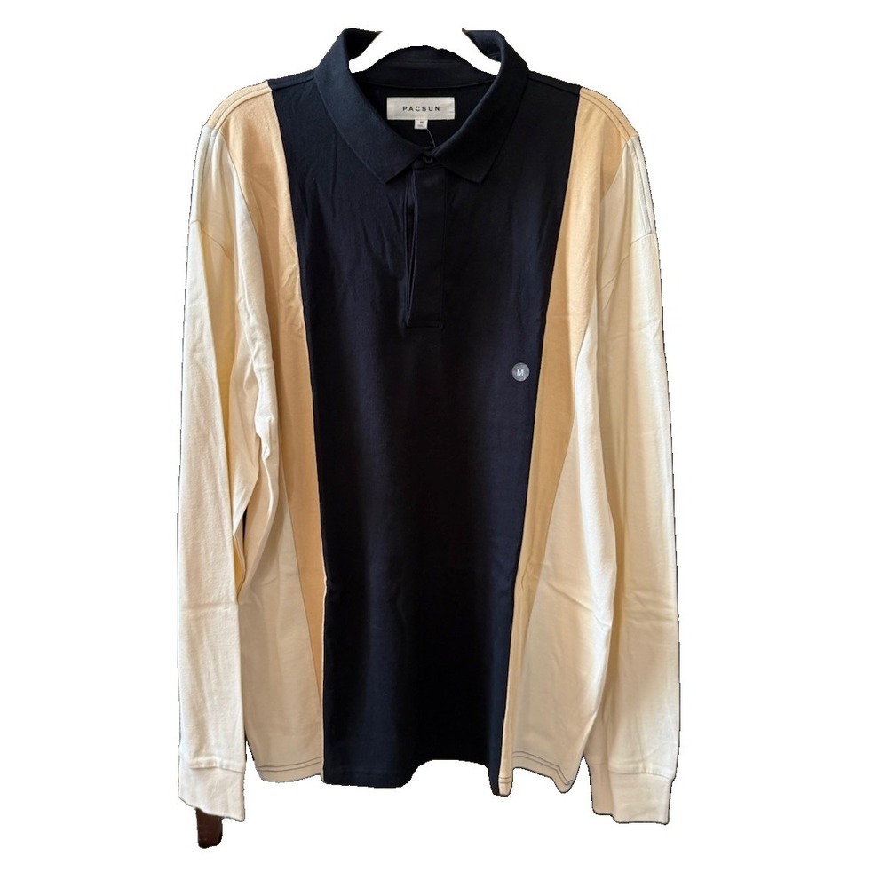 Pacsun Men's Long Sleeve Shirt Black Khaki Size Medium NWT